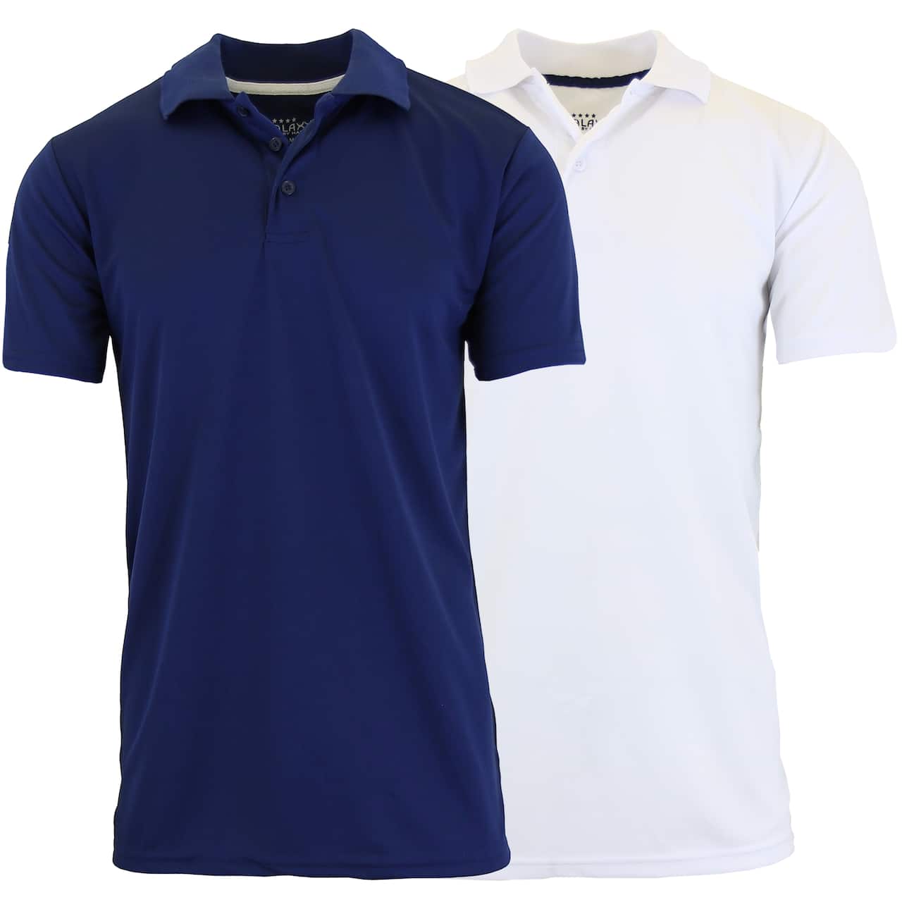 Galaxy by Harvic Tagless Dry-Fit Moisture-Wicking Men's Polo Shirt 2 Pack
